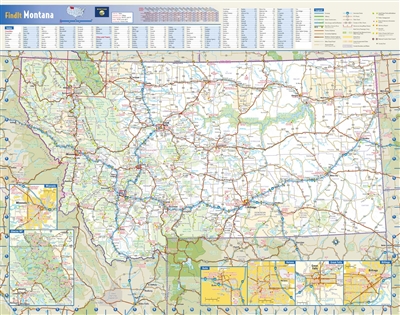 Montana State Wall Map by Globe Turner 22 x 18