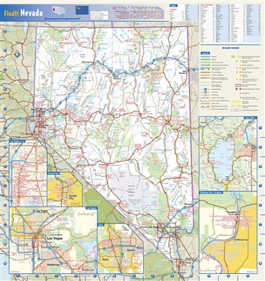 Nevada State Wall Map by Globe Turner 17x18