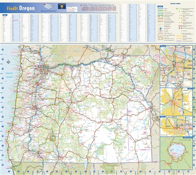 Oregan State Wall Map by Globe Turner 21x19