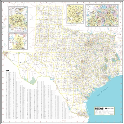 TEXAS Highway Map 54x54