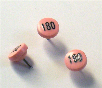 Online Moore Numbered Map Tacks (Numbers 1-100)