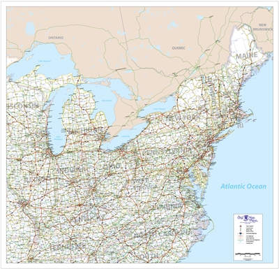 One Map Place Northeast United States